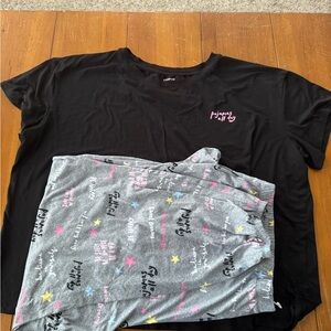 Black and Gray Pajamas Set